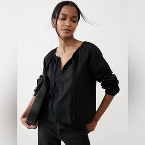 Banana Republic Factory popover shirt size small Black